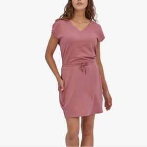 Patagonia Women's Organic Cotton Roaming Dress - Light Star Pink Size Small
